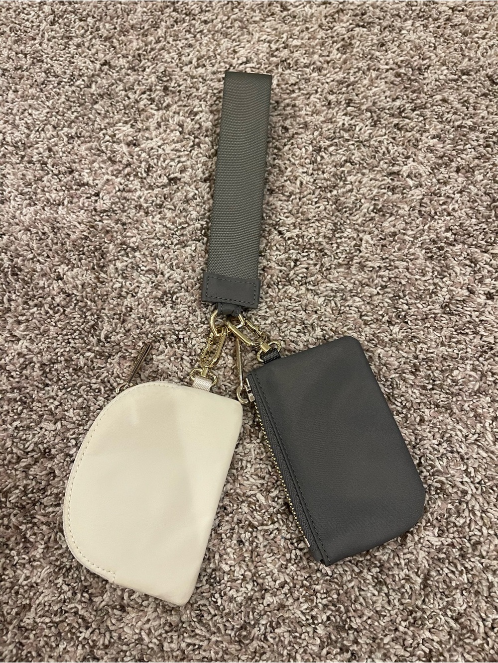 Lululemon Dual Pouch Wristlet, Grey Sage / Light Ivory - Picture 3 of 6